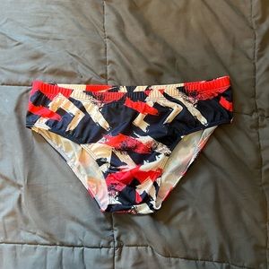 JJ MALIBU Swim Brief Abstract Print